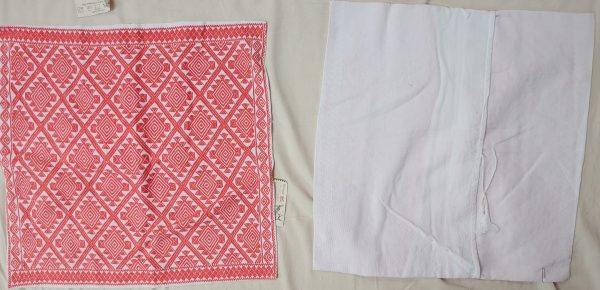 Pink-Red & White accentsImage showing front & backPair of pillow covers